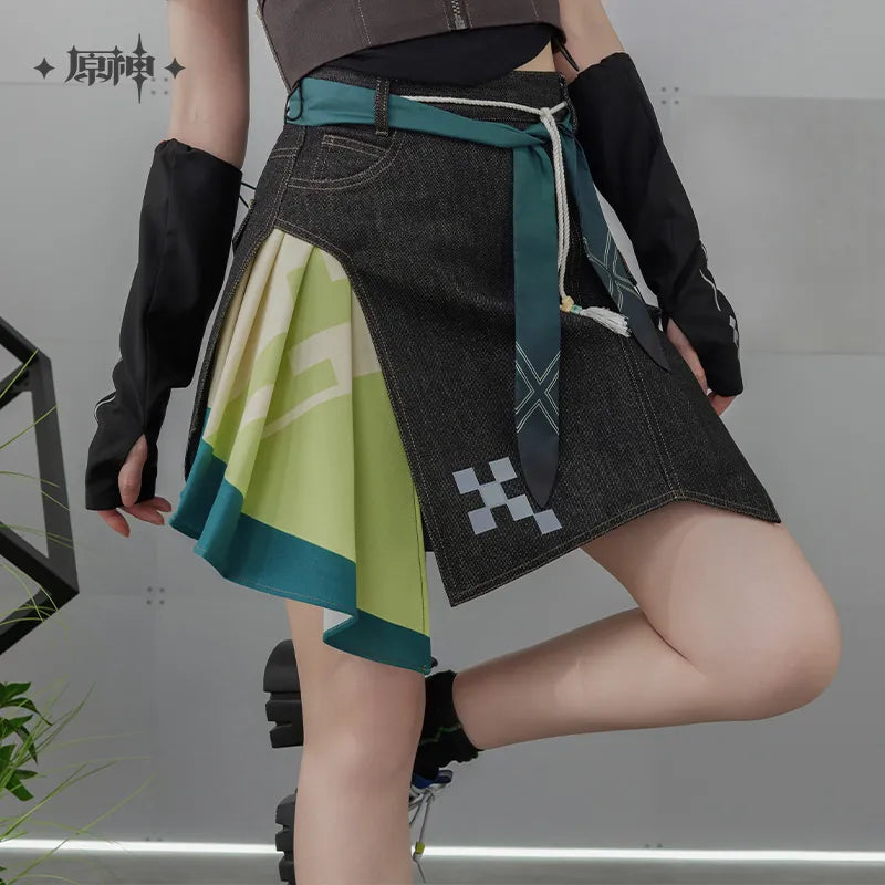 kinich theme impression series irregular patchwork denim skirt ACG GO