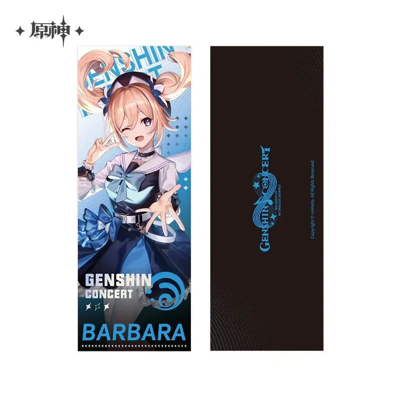 Genshin Impact Genshin Concert 2022 Series Commemorative Hologram Ticker Barbara ACG Go Anime www.acg-go.com Art Decor, Barbara, Kaedehara Kazuha, Shenhe, Theme Artwork, Ticker, Xinyan, Yae Miko, Yunjin
