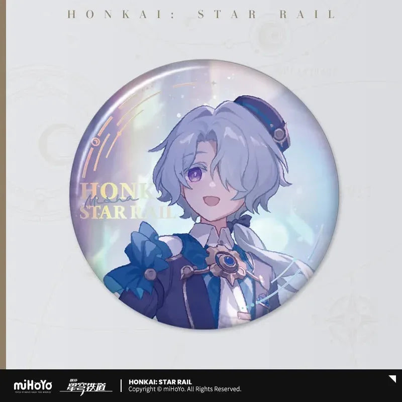 LAND Series Tinplate Badge Honkai: Star Rail Misha ACG Go Anime www.acg-go.com Badge, Caelus, Firefly, Misha, Stelle, Trailblazer