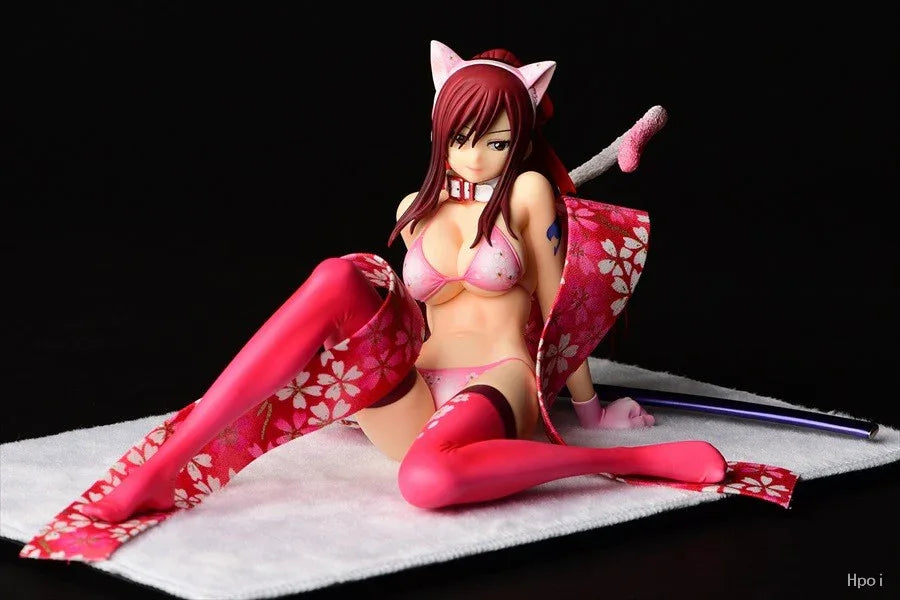 Erza Scarlet 1/7 Scale Figure Cherry Blossom Cat Gravure Style Fairy Tail Erza Scarlet ACG Go Anime www.acg-go.com Figure