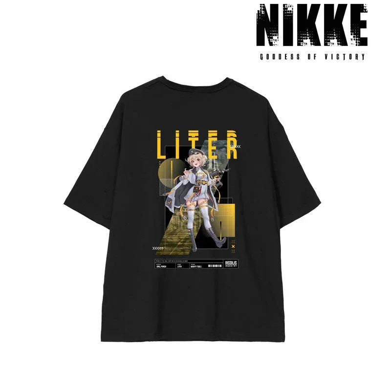 GODDESS OF VICTORY: NIKKE LOVECACAO Illustration Litter Tactical Fashion Ver. Unisex BIG Silhouette T-shirt S ACG Go Anime www.acg-go.com Apparel, Litter