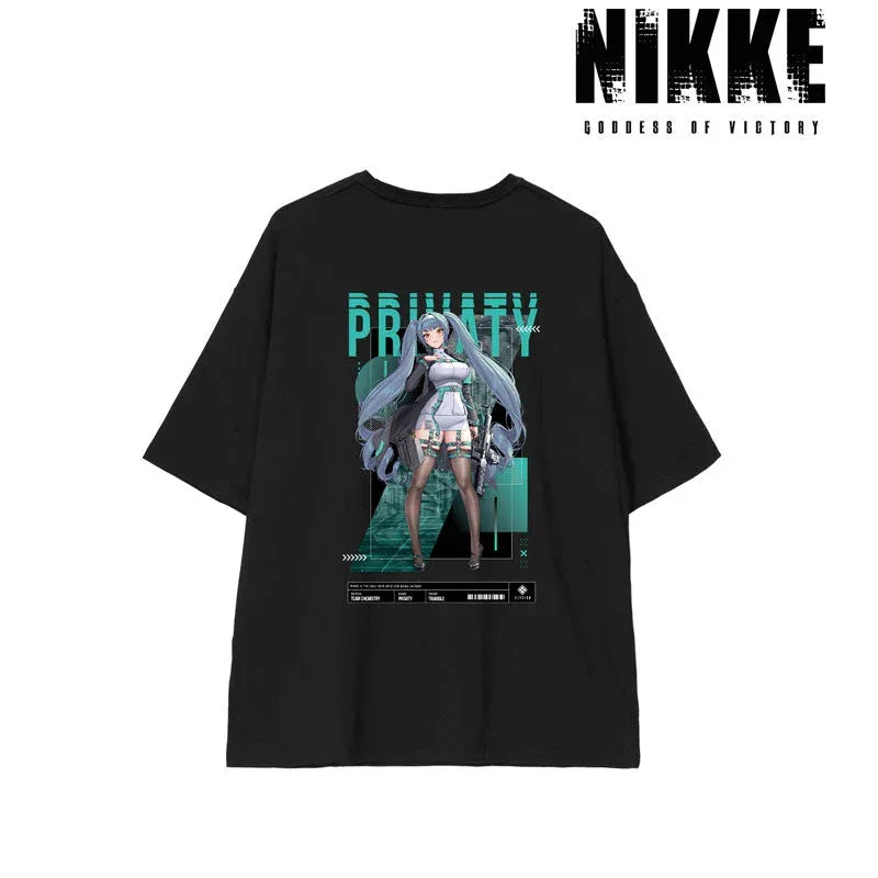 GODDESS OF VICTORY: NIKKE LOVECACAO Illustration PrivatyTactical Fashion Ver. Unisex BIG Silhouette T-shirt M ACG Go Anime www.acg-go.com Apparel, Privaty