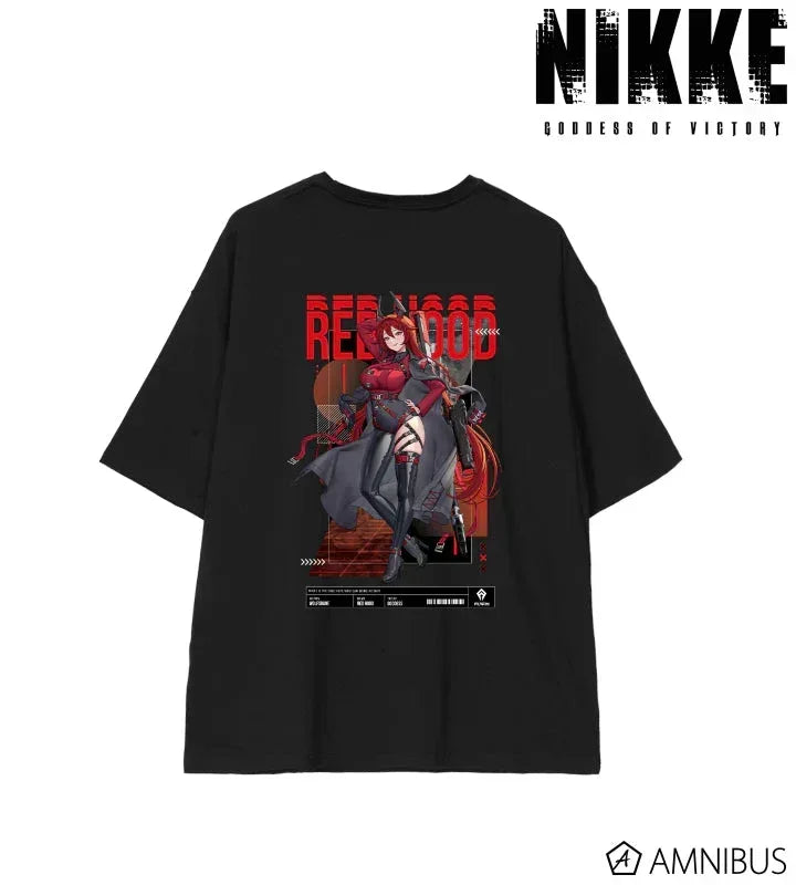 GODDESS OF VICTORY: NIKKE LOVECACAO Illustration Red Hood Tactical Fashion Ver. Unisex BIG Silhouette T-shirt M ACG Go Anime www.acg-go.com Apparel, Red Hood