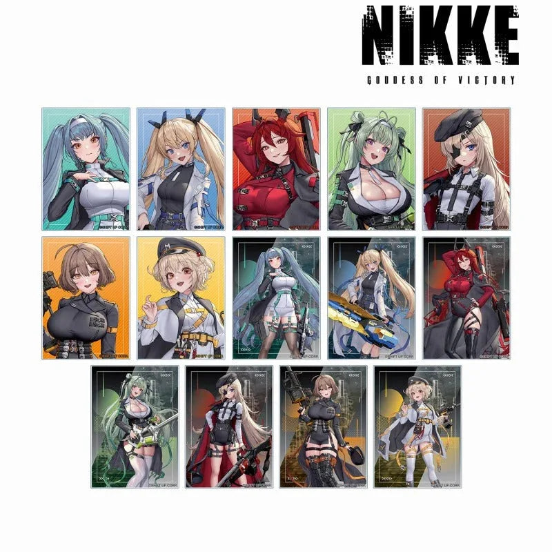 LOVECACAO Illustration Tactical Fashion Ver. Trading Acrylic Card GODDESS OF VICTORY: NIKKE All Set (14 pcs) ACG Go Anime www.acg-go.com Anis, Guillotine, Laplace, Litter, Mystery Box, Privaty, Red Hood, Soda