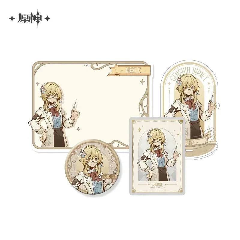 Genshin Impact Marechaussee Hunter Series Merch Set - Lumine B ACG Go Anime www.acg-go.com Aether, Art Decor, Badge, Card, Clorinde, Furina, Lumine, Lyney, Navia, Paimon, Stand