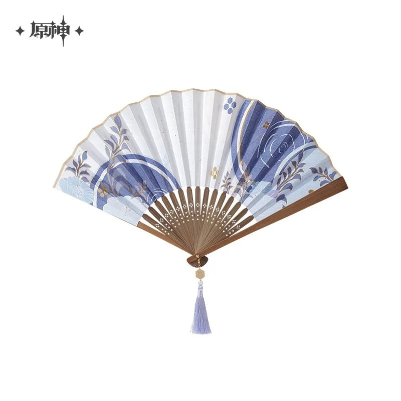 Kamisato Ayato Theme Impression Series Gold-printed Silk Folding Fan