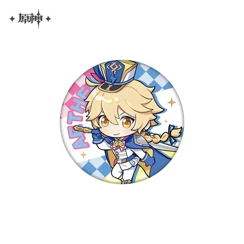 Genshin Impact Offline Exhibition Series Merch Badge / Aether ACG Go Anime www.acg-go.com Aether, Badge, Character Artwork, Lumine, Paimon, Pendant & Keychain, Pillow, Plush