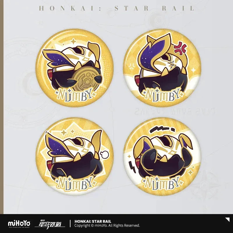 Honkai: Star Rail Owlbert's Reception Room Series Mini Tinplate Badge Set Numby Set ACG Go Anime www.acg-go.com Aventubird, Badge, Bird Swan, Numby, Owlbert, Robird