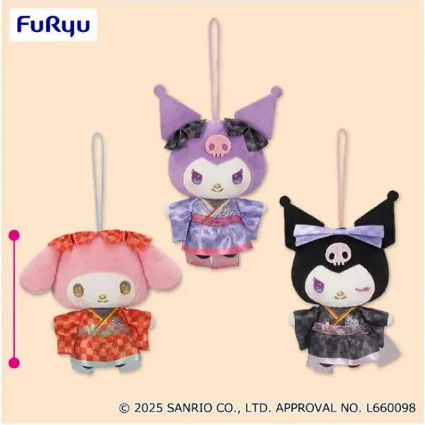 FuRyu My Melody & Kuromi Yukata Dress Mascot