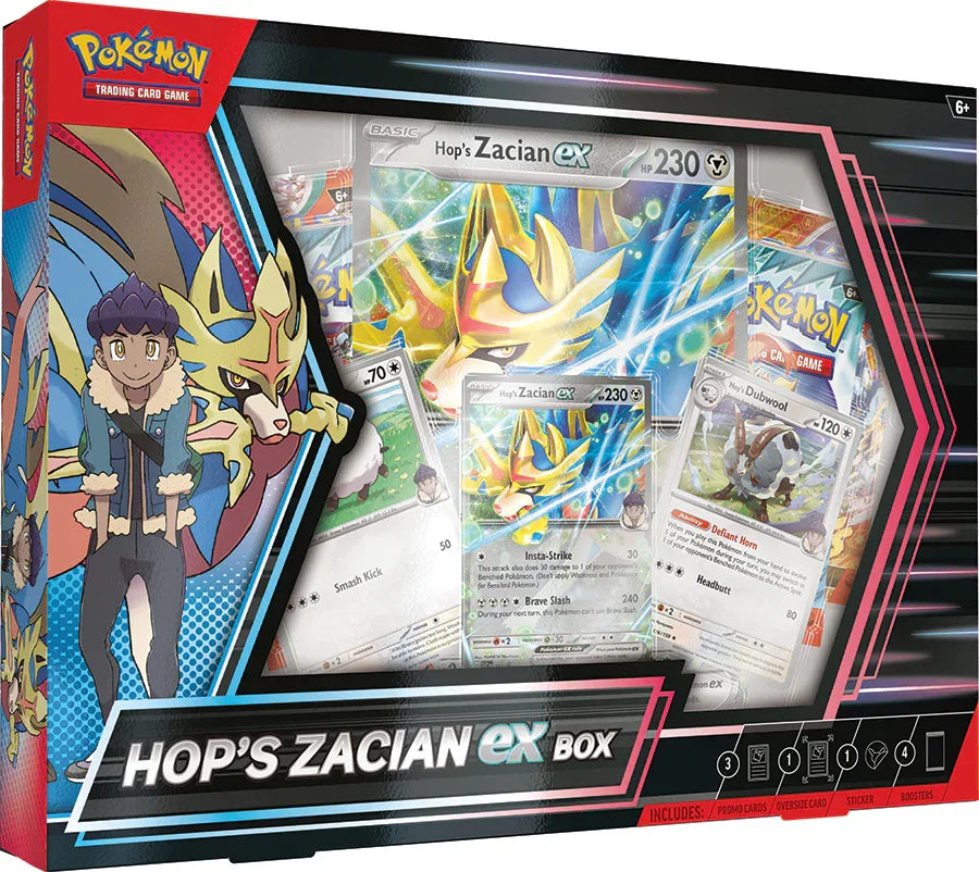 Trading Card Game (TCG): Hop's Zacian Ex Box (4 Packs) Pokémon Whole Set (4 Packs) ACG Go Anime www.acg-go.com Pokemon, spo-cs-disabled, spo-default, spo-disabled, spo-notify-me-disabled, TCG