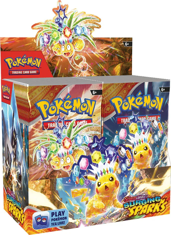 Trading Card Game (TCG): Scarlet & Violet Series Surging Sparks Booster Display (36 Packs) Pokémon Random One ACG Go Anime www.acg-go.com Pokemon, spo-cs-disabled, spo-default, spo-disabled, spo-notify-me-disabled, TCG