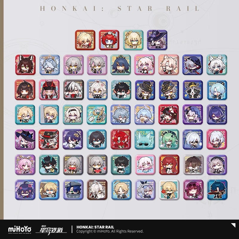 pom pom exhibition series square tinplate badge ACG GO