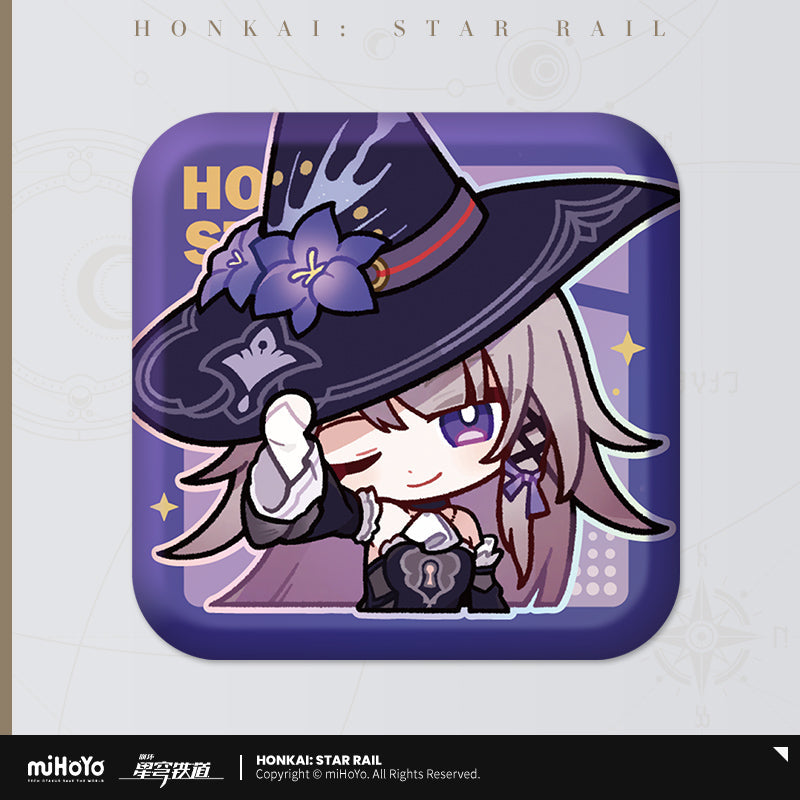 pom pom exhibition series square tinplate badge ACG GO