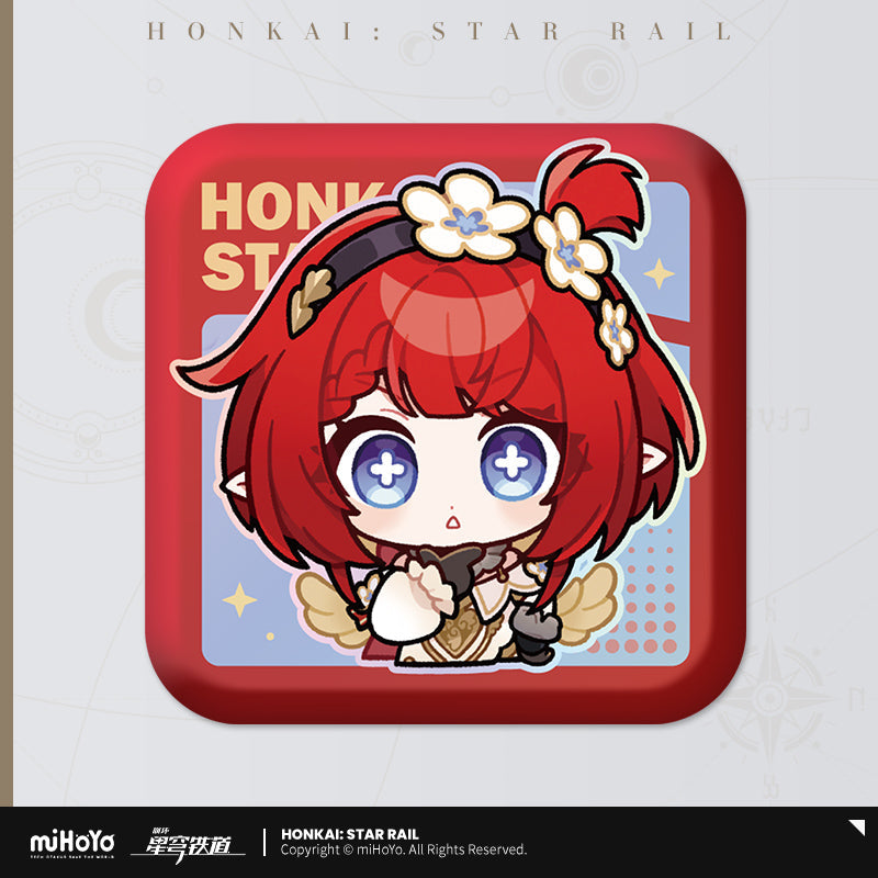 pom pom exhibition series square tinplate badge ACG GO