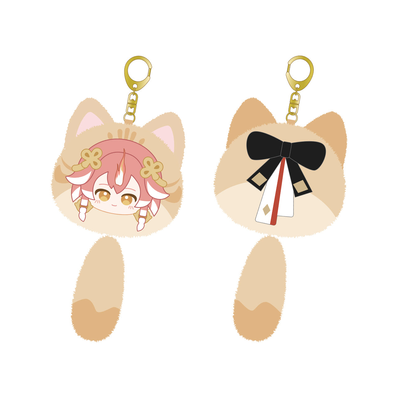 Meow Resonator Themed Plush Cube Keychain
