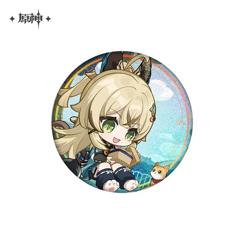 Genshin Impact Offline Store Theme Series Character Merch Kirara / Chibi Badge ACG Go Anime www.acg-go.com Alhaitham, Art Decor, Badge, Freminet, Ganyu, Household, Kaeya, Kirara, Pillow