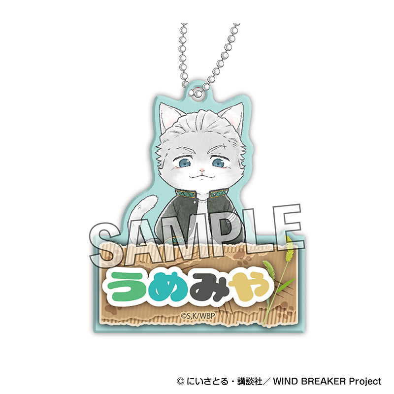 Wind Breaker Cat Ver. Name Acrylic Keychain