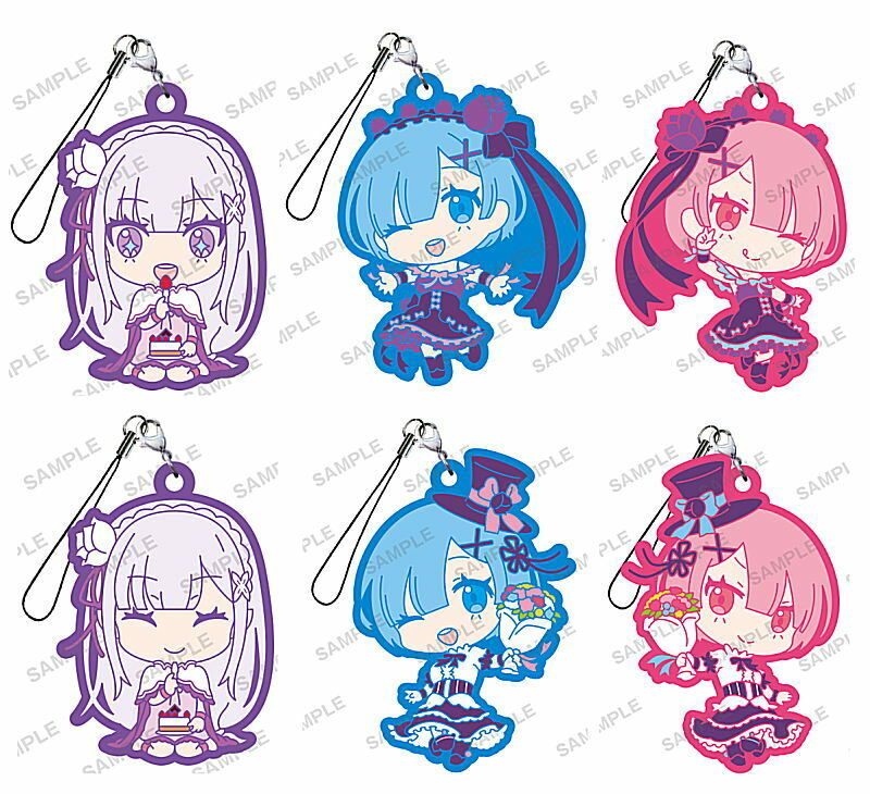re zero rubber pendant birthday ver gashapon ACG GO