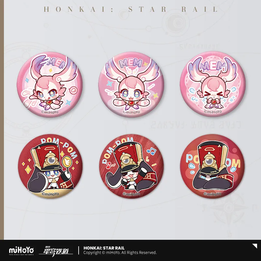 Pom-Pom Exhibition Series Pom-Pom Mini Tinplate Badge Set