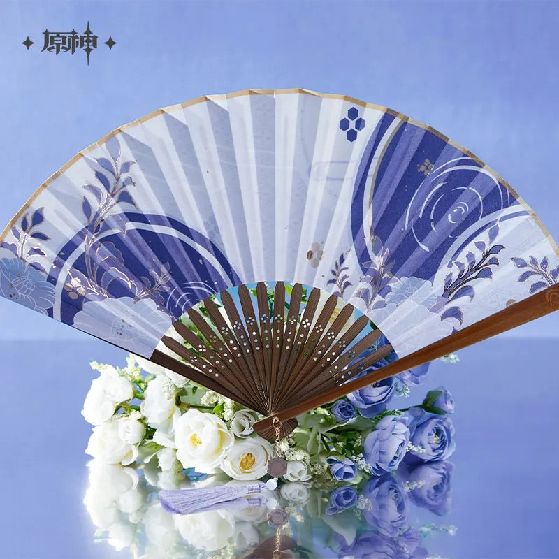 Kamisato Ayato Theme Impression Series Gold-printed Silk Folding Fan