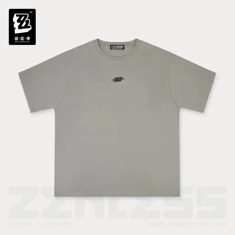 STUDIO 2025SS Series Cotton Short Sleeves Zenless Zone Zero Gray / L ACG Go Anime www.acg-go.com Apparel, Shirt