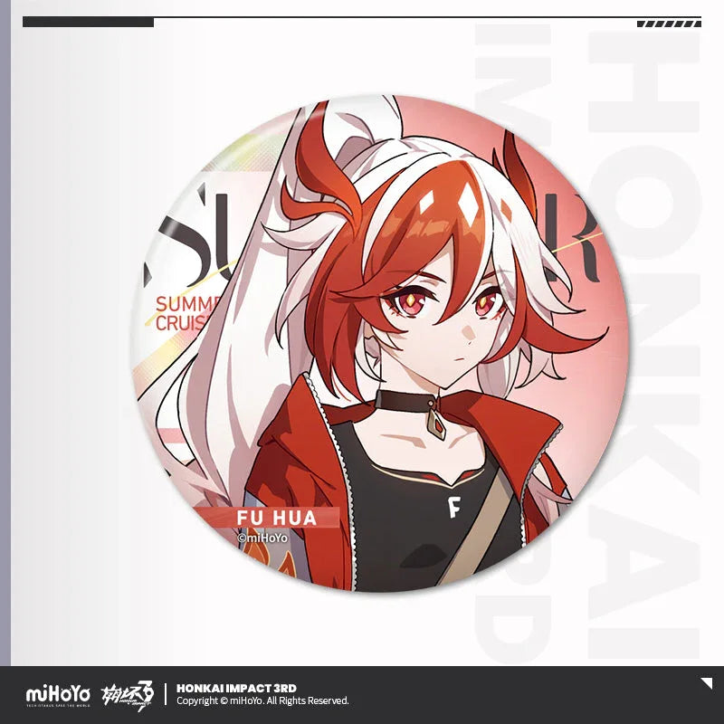 Summer Cruise Series Vol. 5 Badge Honkai Impact 3rd Fu Hua ACG Go Anime www.acg-go.com Badge, Bronya, Fu Hua, Herrscher of Sentience, Kiana, Raiden Mei