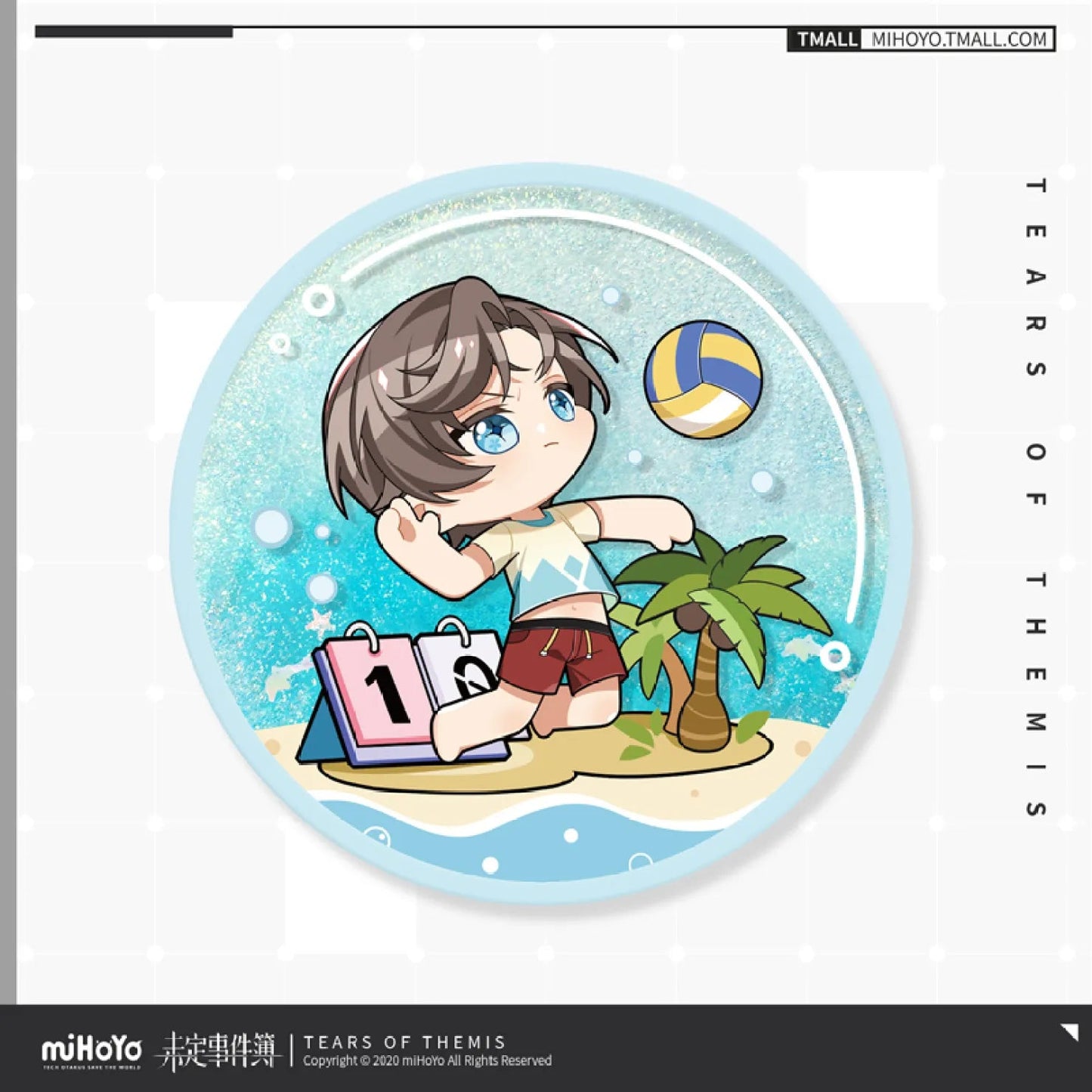 summer series acrylic quicksand coaster ACG GO
