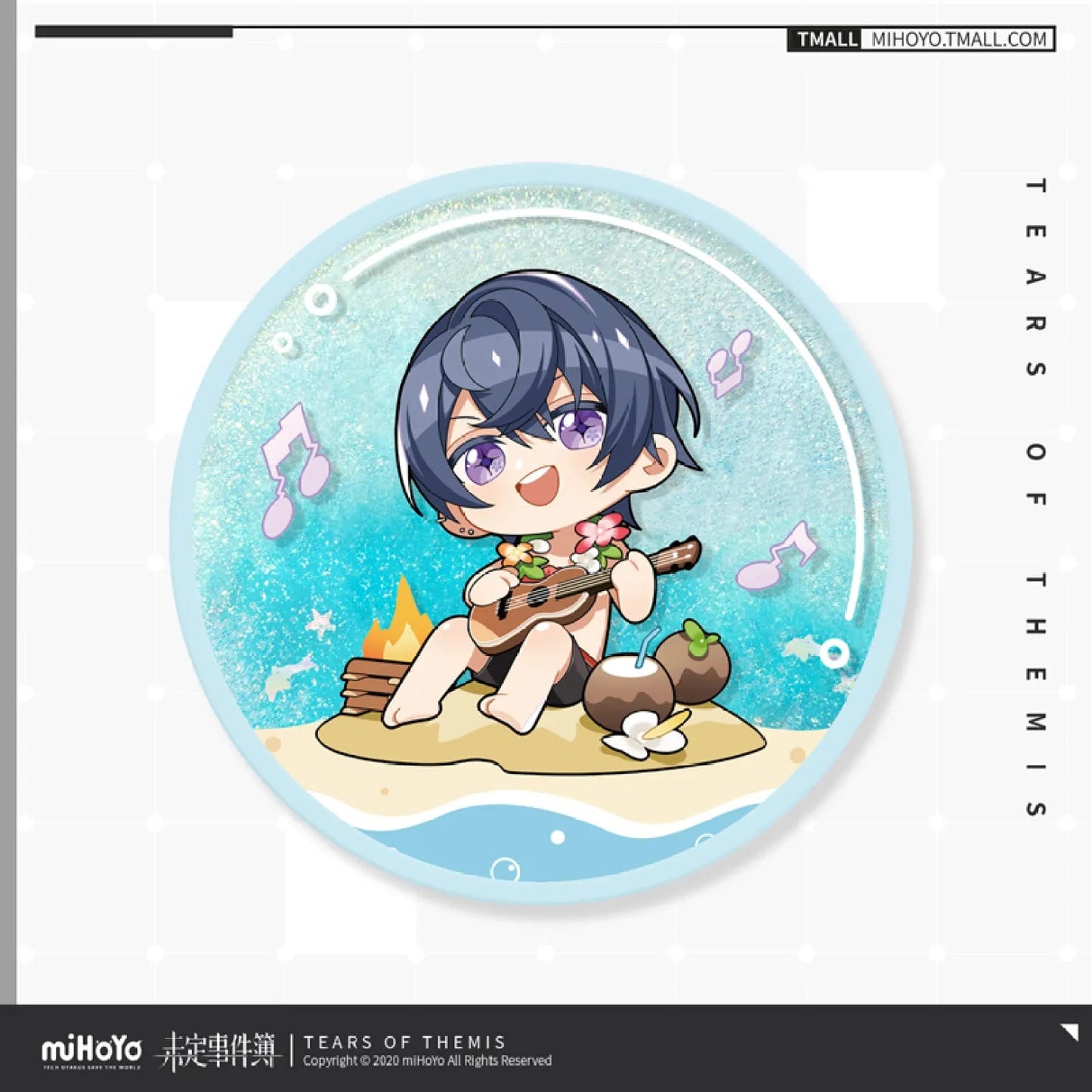 summer series acrylic quicksand coaster ACG GO