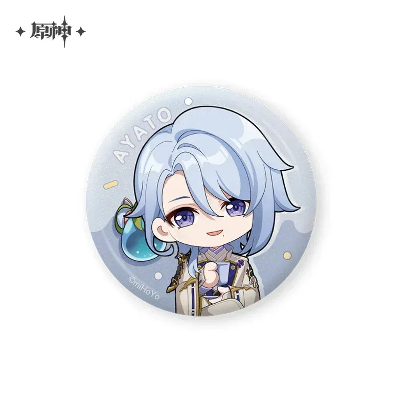 Genshin Impact Sweet Summer Series Merch Badge / Kamisato Ayato ACG Go Anime www.acg-go.com Badge, Barbara, Kamisato Ayato, Office Supply, Raiden Shogun, Sangonomiya Kokomi, Sticky Notes, Tartaglia, Theme Artwork, Xingqiu