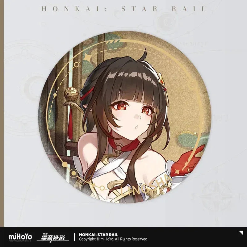 Honkai: Star Rail The Abundance Character Warp Artwork Tinplate Badge Lingsha ACG Go Anime www.acg-go.com Badge, Bailu, Gallagher, Huohuo, Lingsha, Luocha, Lynx, Natasha
