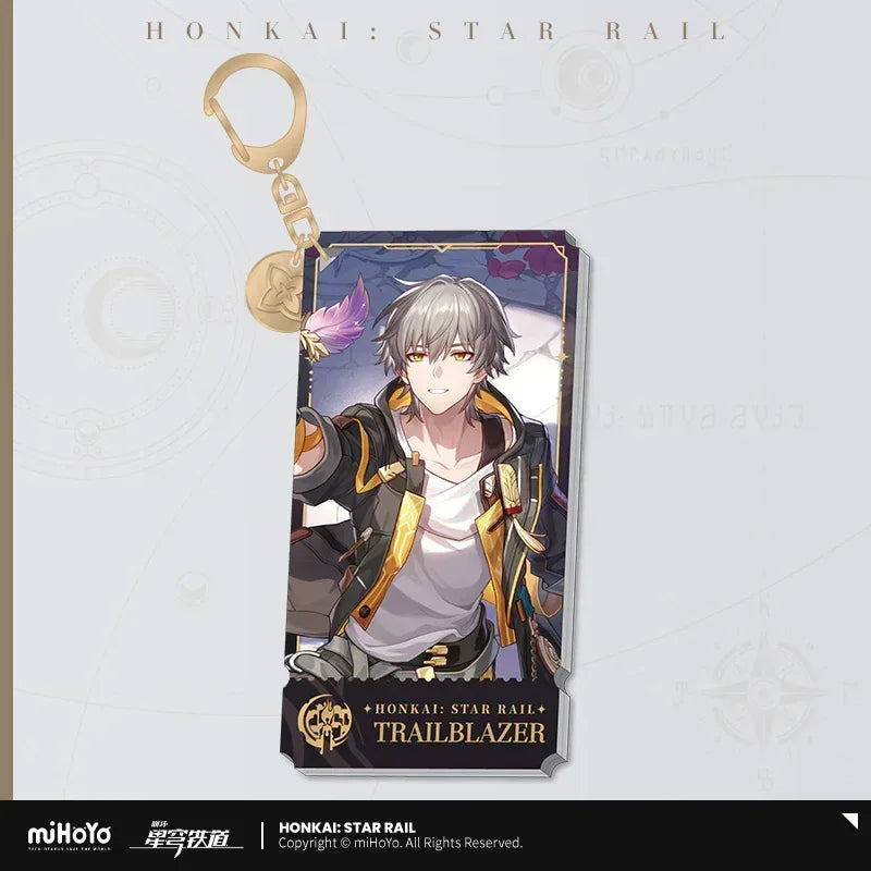 Honkai: Star Rail The Remembrance Character Warp Artwork Acrylic Keychain Male Trailblazer ACG Go Anime www.acg-go.com Aglaea, Castorice, Cyrene, Evernight, Hyacine, Pendant & Keychain, Trailblazer