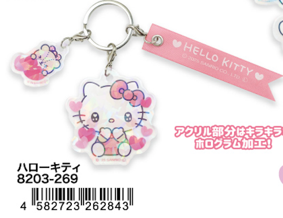 Sanrio Characters MeloMelo Series 3-Strand Tape Pendant
