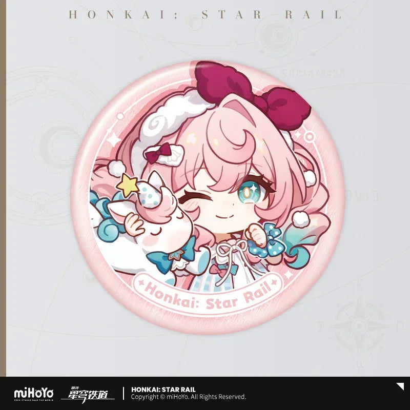 Honkai: Star Rail Nameless Honor Series Tinplate Badge Hyacine ACG Go Anime www.acg-go.com Acheron, Anaxa, Aventurine, Badge, Blade, Boothill, Bronya, Castorice, Cipher, Dan Heng, Dr. Ratio, Firefly, Fu Xuan, Gepard, Herta, Himeko, Hyacine, Jing Yuan, Jingliu, Kafka, March 7th, Mydei, Ruan Mei, Sampo, Sparkle, The Herta, Topaz, Trailblazer, Tribbie, Welt, Yanqing