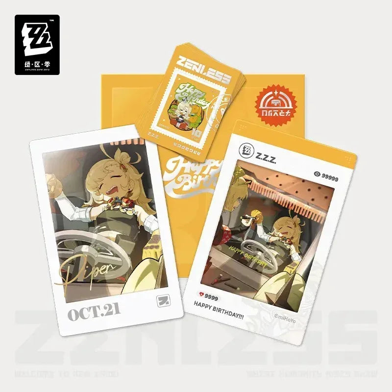 Zenless Zone Zero HB2U Series Birthday Commemorative Set Vol.1 Piper Wheel ACG Go Anime www.acg-go.com Alexandrina Sebastiane (Rina), Art Decor, Nicole Demara, Photo Card, Piper Wheel, Von Lycaon