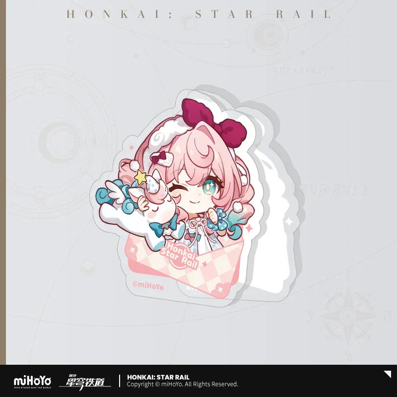 Nameless Honor Series Acrylic Clip Honkai: Star Rail Hyacine ACG Go Anime www.acg-go.com Acheron, Anaxa, Aventurine, Blade, Boothill, Bronya, Castorice, Cipher, Dan Heng, Dr. Ratio, Firefly, Fu Xuan, Gepard, Herta, Himeko, Hyacine, Jing Yuan, Jingliu, Kafka, March 7th, Mydei, Office Supply, Ruan Mei, Sampo, Sparkle, The Herta, Topaz, Trailblazer, Tribbie, Welt, Yanqing