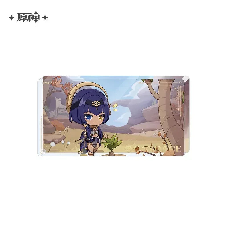 Genshin Impact Teyvat Nature Discovery Tour Series Chibi Merch Ornament - Candace ACG Go Anime www.acg-go.com Albedo, Art Decor, Badge, Beidou, Candace, Pendant & Keychain, Sangonomiya Kokomi, Tighnari