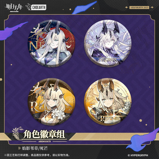 when elegies are ashes series character badge set necrass reed the flame shadow ACG GO