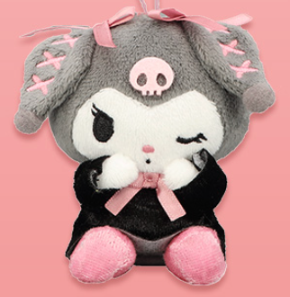 FuRyu Kuromi Droopy Ear Ribbon Mascot Plush Toy