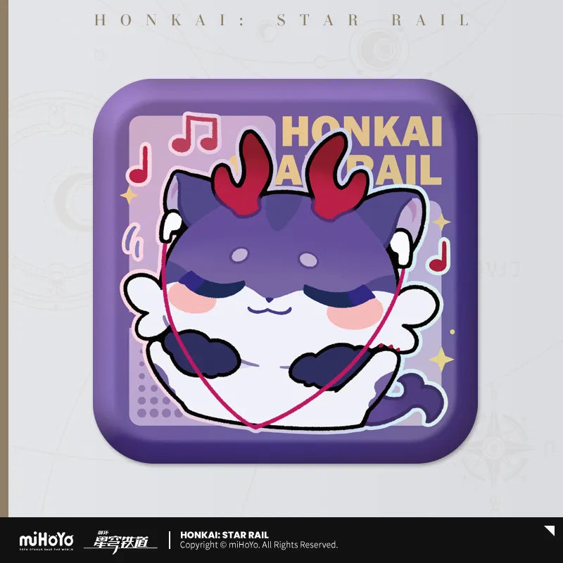 Honkai: Star Rail Pom-Pom Exhibition Series Square Tinplate Badge