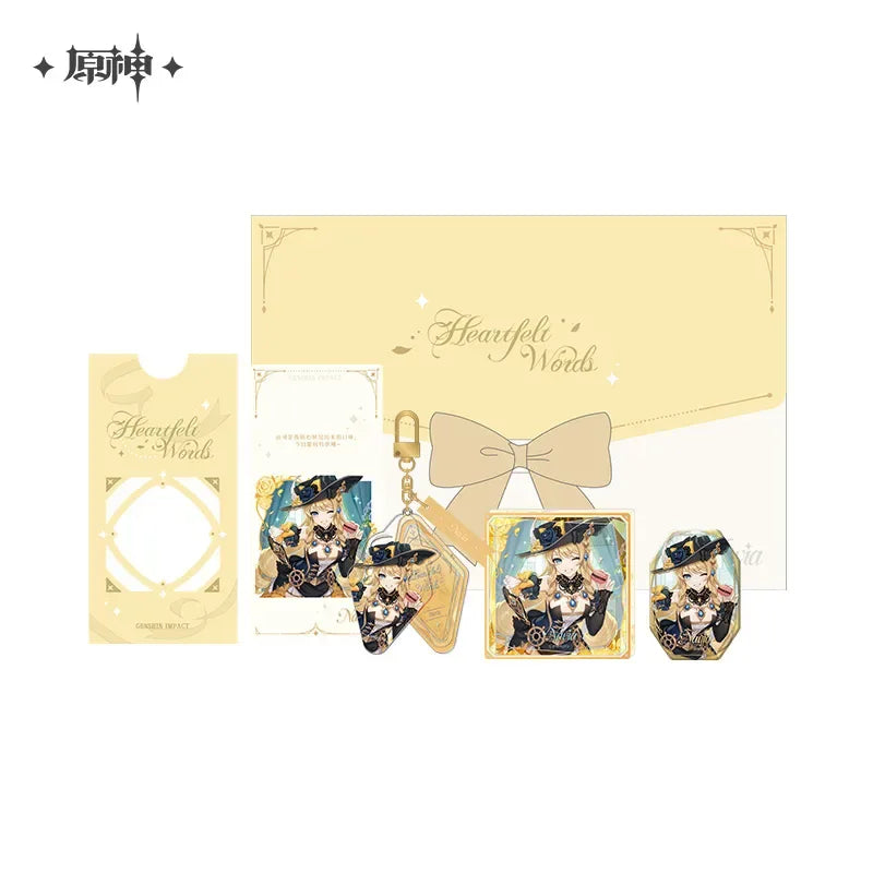 Heartfelt Words Theme Series Limited Gift Box Genshin Impact Navia ACG Go Anime www.acg-go.com Eula, Gift Box, Kamisato Ayato, Lyney, Navia, Yae Miko, Zhongli