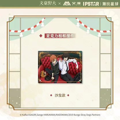 Acrylic Picture Frame Ornament Bungo Stray Dogs Sofa ACG Go Anime www.acg-go.com Atsushi Nakajima, Bungo stray dogs, Chuya Nakahara, Ornament, Osamu Dazai, Ryunosuke Akutagawa