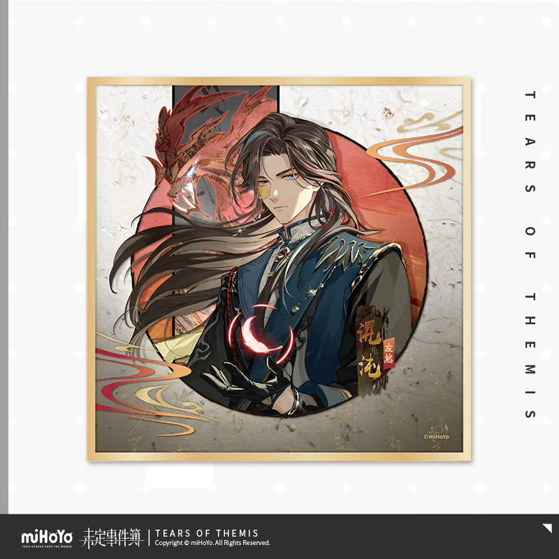 Tears of Themis Omni Spirits Bureau: Dark Fates Series Polyester Gold Sprinkled Acrylic Shikishi Cardboard