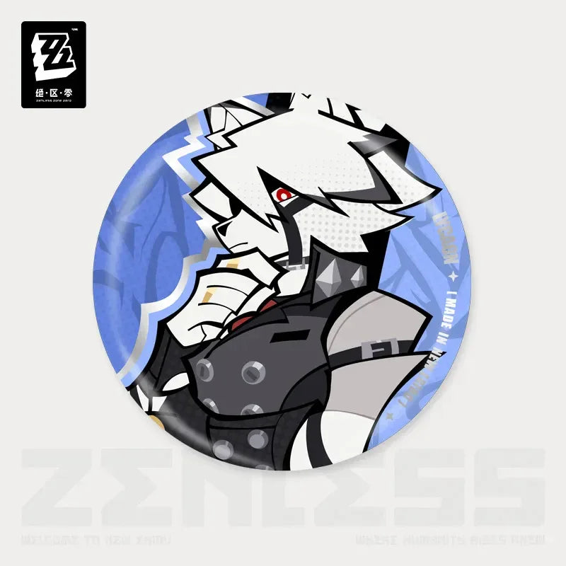 New Eridu Series Chibi Tinplate Badge Victoria Housekeeping Co. Zenless Zone Zero Von Lycaon ACG Go Anime www.acg-go.com Alexandrina Sebastiane (Rina), Badge, Corin Wickes, Ellen Joe, Von Lycaon