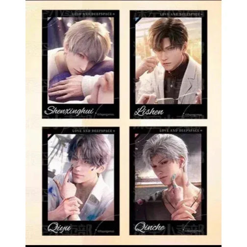 Love and Deepspace Polaroid Mystery Box Freebie Random One ACG Go Anime www.acg-go.com Art Decor, Caleb, Freebie, Mystery Box, Rafayel, Sylus, Xavier, Zayne