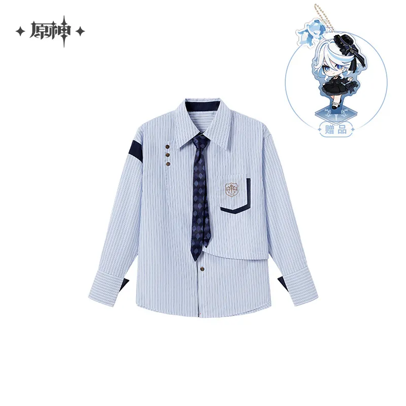 Furina Theme Impression Series Striped Casual Shirt