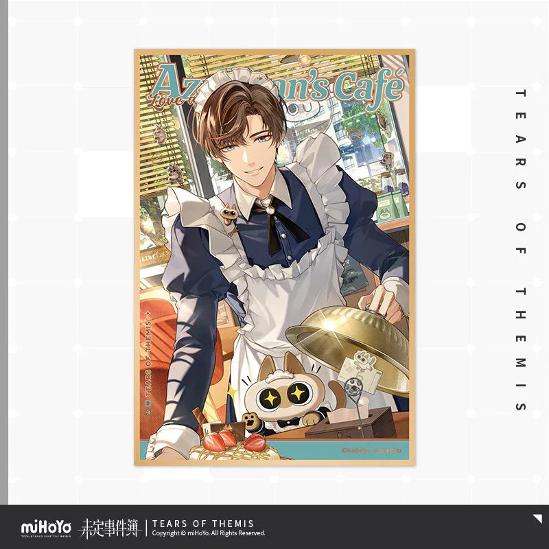 Tears of Themis Love at Azukisan's Café Series Decorative Shikishi Cardboard Artem Wing ACG Go Anime www.acg-go.com Art Decor, Artem Wing, Luke Pearce, Marius von Hagen, Tears of Themis, Vyn Richter