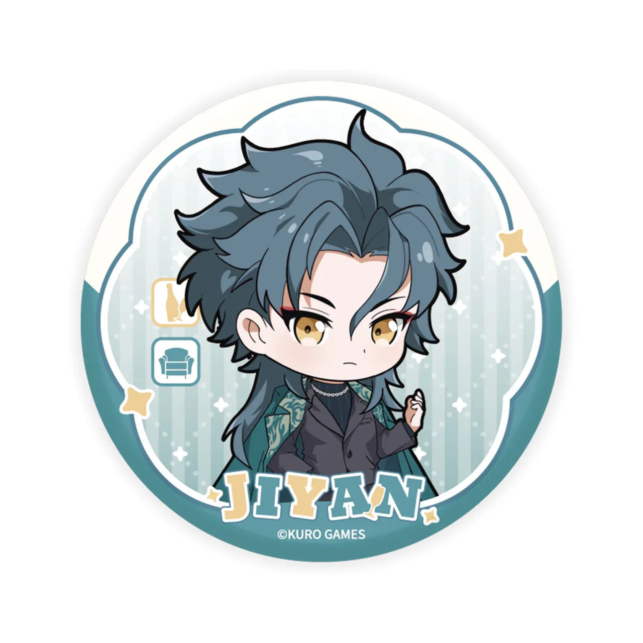 Cherished Moments Series Chibi Badge Wuthering Waves Jiyan ACG Go Anime www.acg-go.com Badge, Changli, Jinhsi, Jiyan, Xiangli Yao