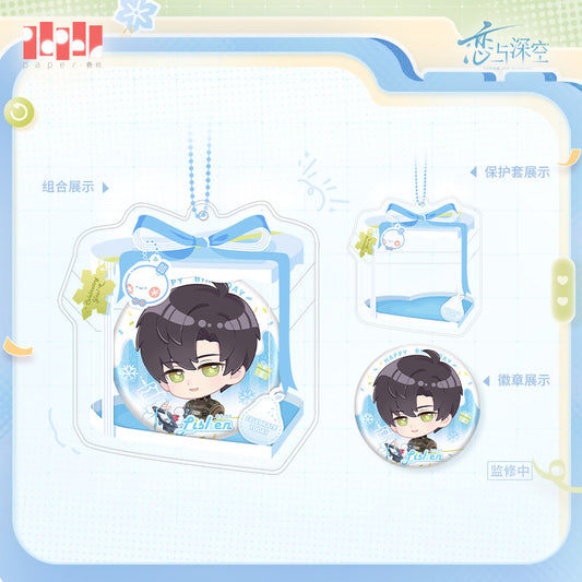 Love and Deepspace Zayne 2026 Birthday Series Chibi Badge Protective Case Set