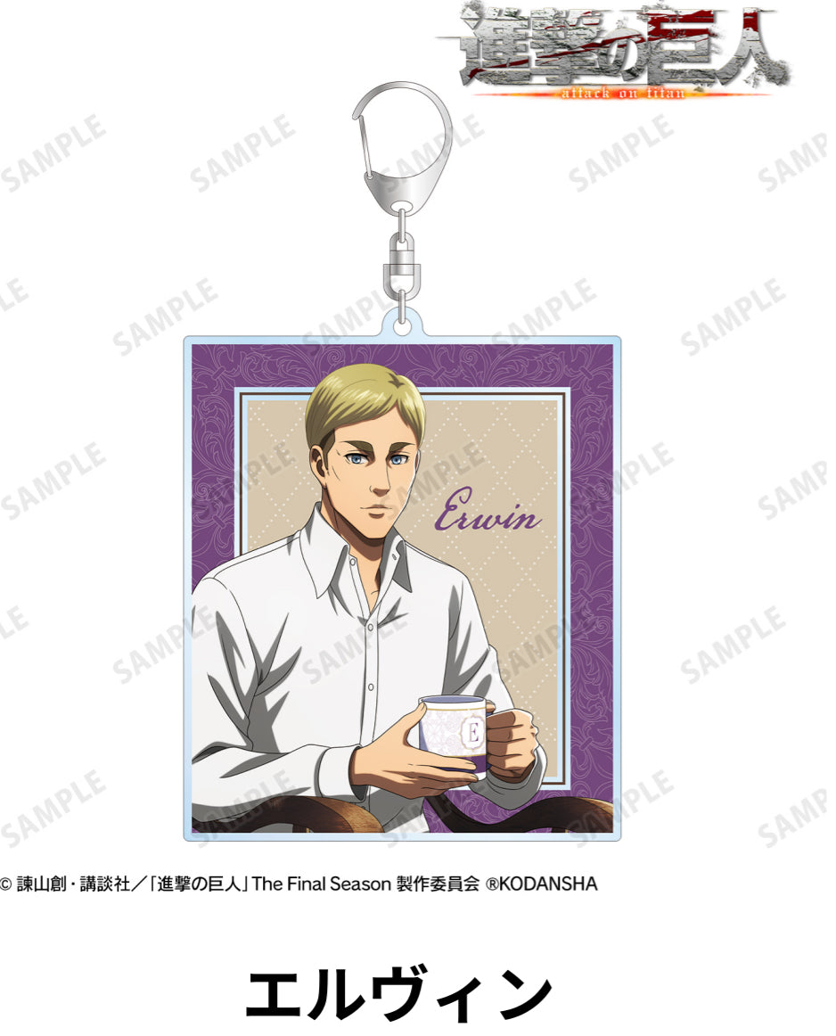 Attack on Titan Drawn Illustration Tea Time Ver. Acrylic Keychain