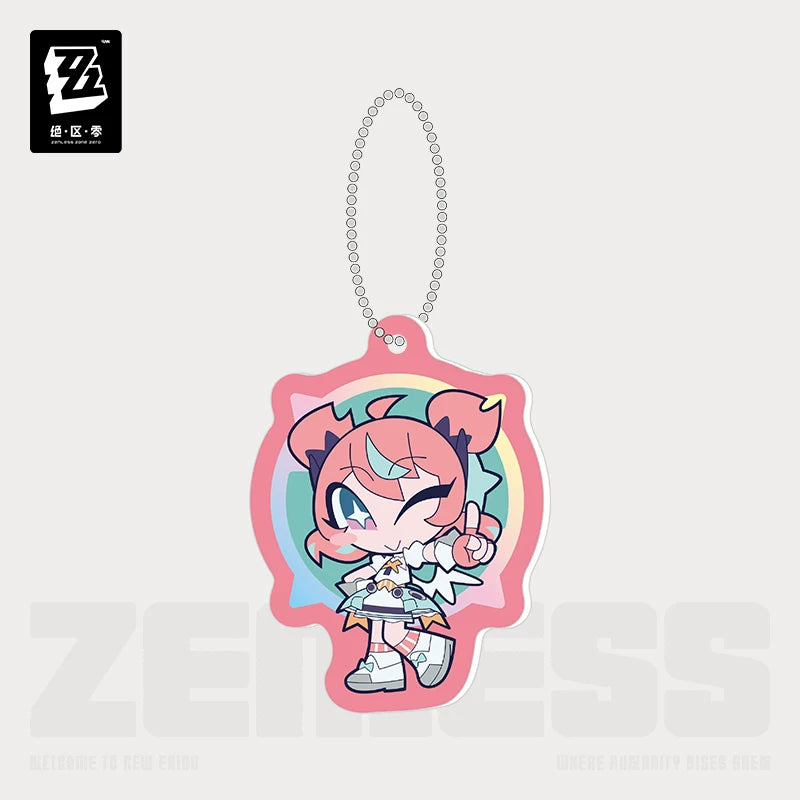 Zenless Zone Zero PINK Sugar Rush Series Chibi Acrylic Keychain